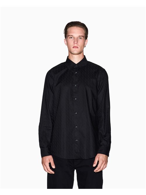 Camicia regular fit in cotone jacquard ARMANI EXCHANGE | XM001587AF16631/UC001